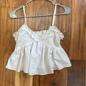White crop tank top